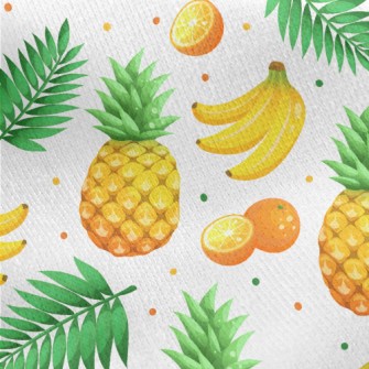 Tropical Juicy Fruits Jersey Backed Fleece