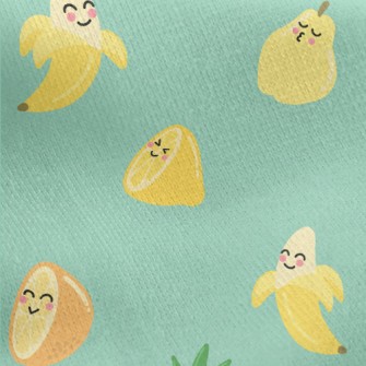 Funny Expression Juicy Fruit Jersey Backed Fleece
