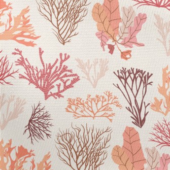 Beautiful Coral Seaweed Pongee