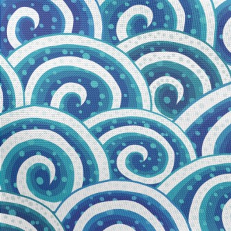 Swirling Waves Pongee