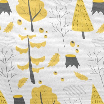 Dead Wood And Fallen Leaves Pongee