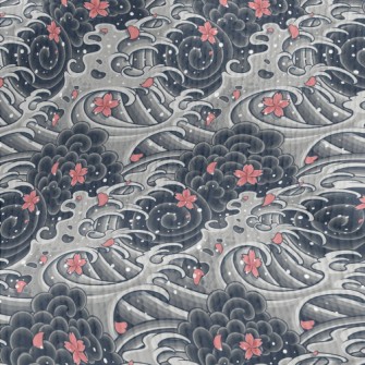 Sakura Waves Stretch Jersey