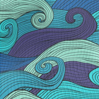 Classic Waves With Lines Stretch Jersey