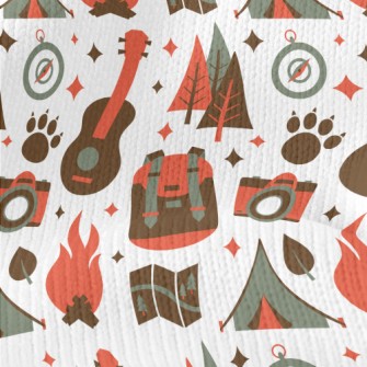 Camping Campfire Guitar Stretch Jersey