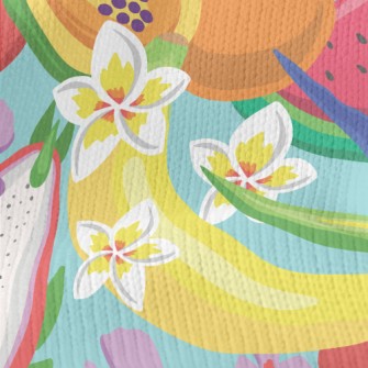 Papaya, Dragon Fruit, Orange Stretch Jersey