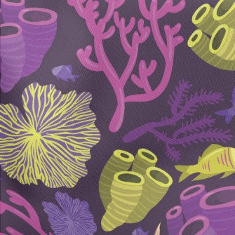 Fish And Coral Reef Lightweight Cotton Poplin