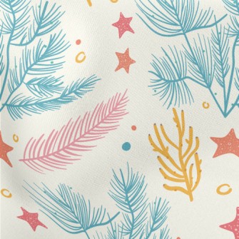 Colorful Starfish Seaweed Lightweight Cotton Poplin