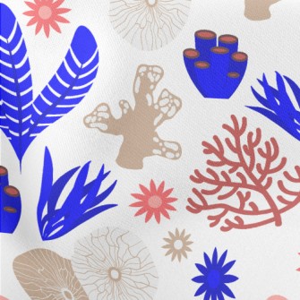 Lively Seaweed Creatures Lightweight Cotton Poplin