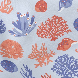 Small Shell Coral Lightweight Cotton Poplin