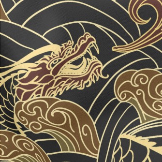 Dragon In Water Lightweight Cotton Poplin