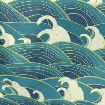 The Waves Are Rolling Lightweight Cotton Poplin