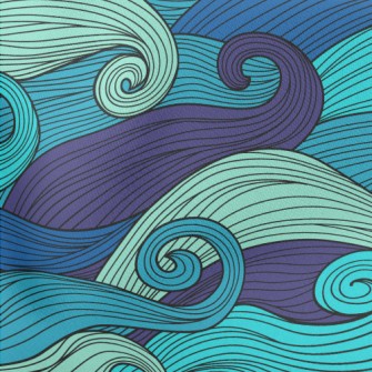 Classic Waves With Lines Lightweight Cotton Poplin