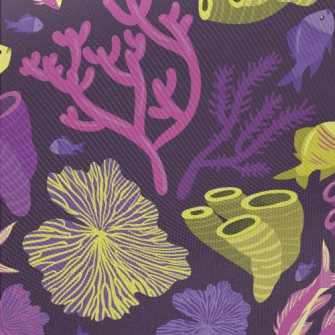 Fish And Coral Reef Midweight Cotton Poplin