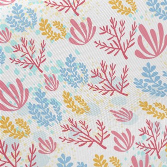 Cute Rocking Coral Midweight Cotton Poplin