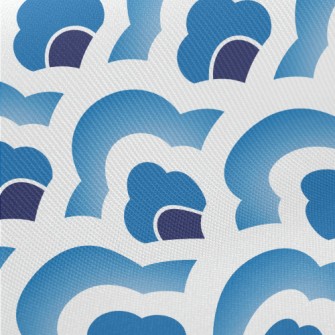 Chinese Style Waves Midweight Cotton Poplin