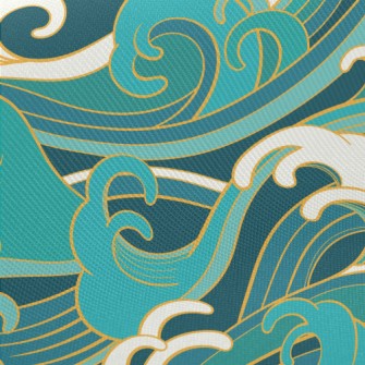 Fickle Waves Midweight Cotton Poplin