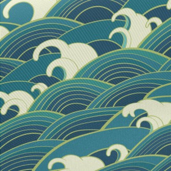 The Waves Are Rolling Midweight Cotton Poplin