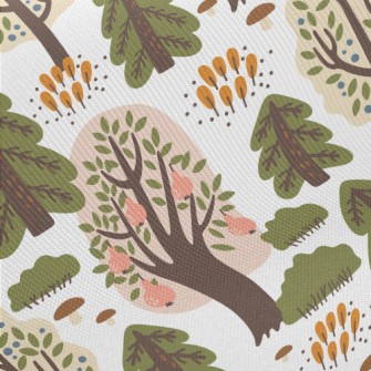Pear Tree Forest Midweight Cotton Poplin