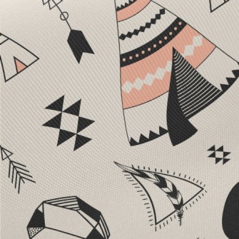 Indian Tribal Tent Midweight Cotton Poplin