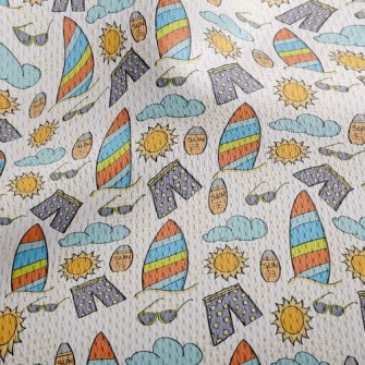 Beach Pants And Sunscreen Athletic Mesh Flat Back