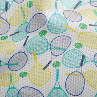 Tricolor Tennis Racket Athletic Mesh Flat Back