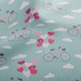 Love Balloon Bike Athletic Mesh Flat Back