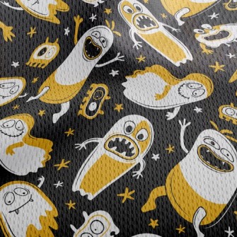 Happy Halloween Ghosts Athletic Mesh Flat Back