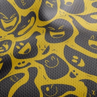 Laughing Monster Expression Gh Athletic Mesh Flat Back