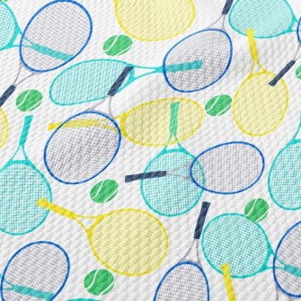 Tricolor Tennis Racket Birdseye Piqué
