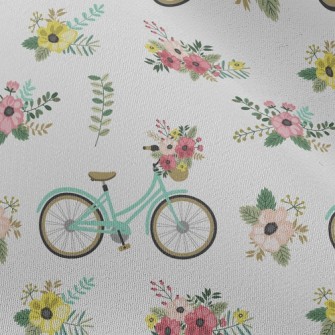 Flower Decoration Bicycle Chiffon