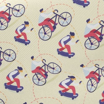 Bicycle Skateboard Boy Twill