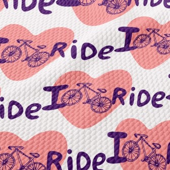 I Love Bicycles Birdseye Piqué