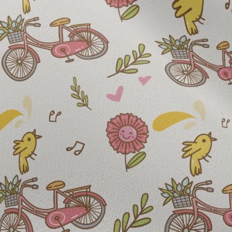 Happy Flower Bicycle Chiffon
