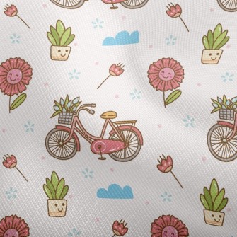 Beautiful Flower Bicycle Dobby
