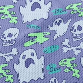 Scary Skull Ghost Birdseye Piqué