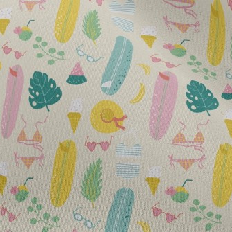 Bikini And Surfboard Chiffon
