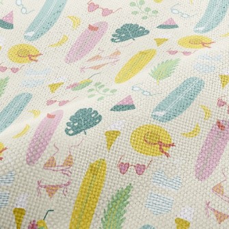 Bikini And Surfboard Performance Linen