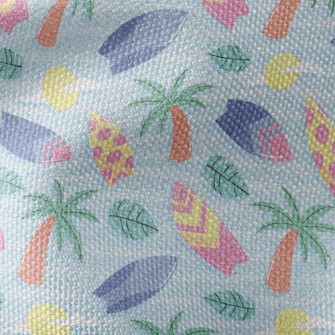 Surfboards And Palm Trees Waterproof Canvas