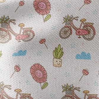 Beautiful Flower Bicycle Waterproof Canvas
