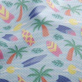 Surfboards And Palm Trees Athletic Mesh Flat Back