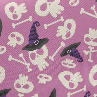 Skull And Witch Hat Twill