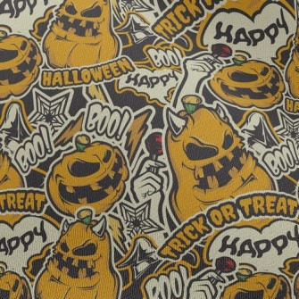 Evil Pumpkin Begging For Candy Chiffon