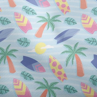 Surfboards And Palm Trees Dobby