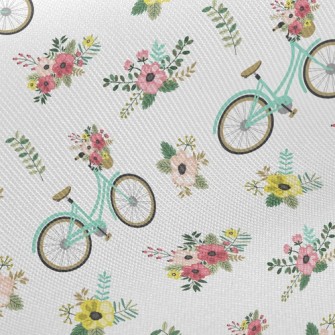 Flower Decoration Bicycle Twill