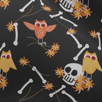 Skull And Owl Chiffon