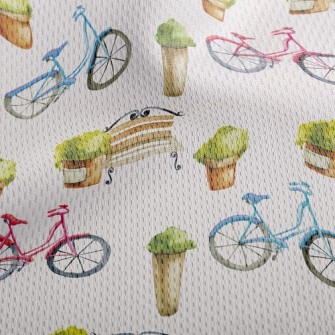 Benches And Bicycles Athletic Mesh Flat Back