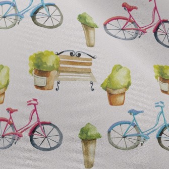 Benches And Bicycles Chiffon