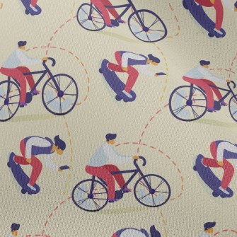 Bicycle Skateboard Boy Chiffon