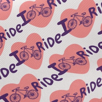 I Love Bicycles Twill