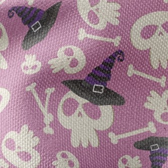 Skull And Witch Hat Waterproof Canvas